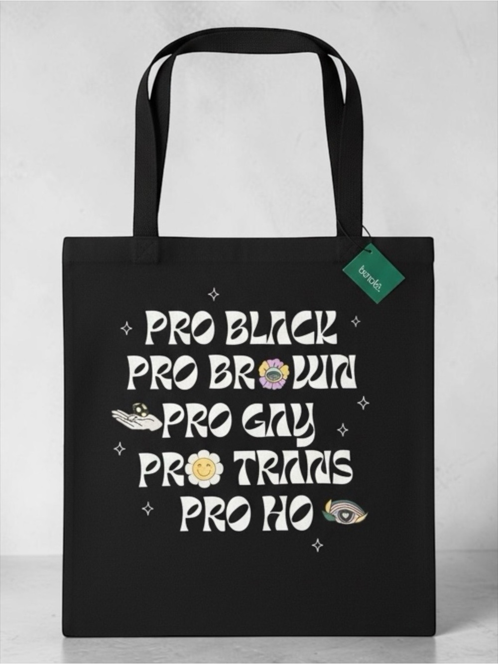 ban.do Pro Black Pro Brown Pro Gay Canvas Tote Bag NWT